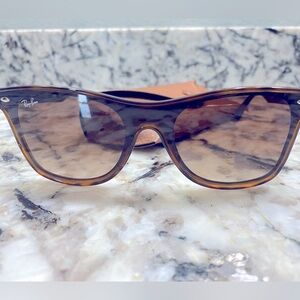 Ray Ban Blaze sunglasses brown tortoise